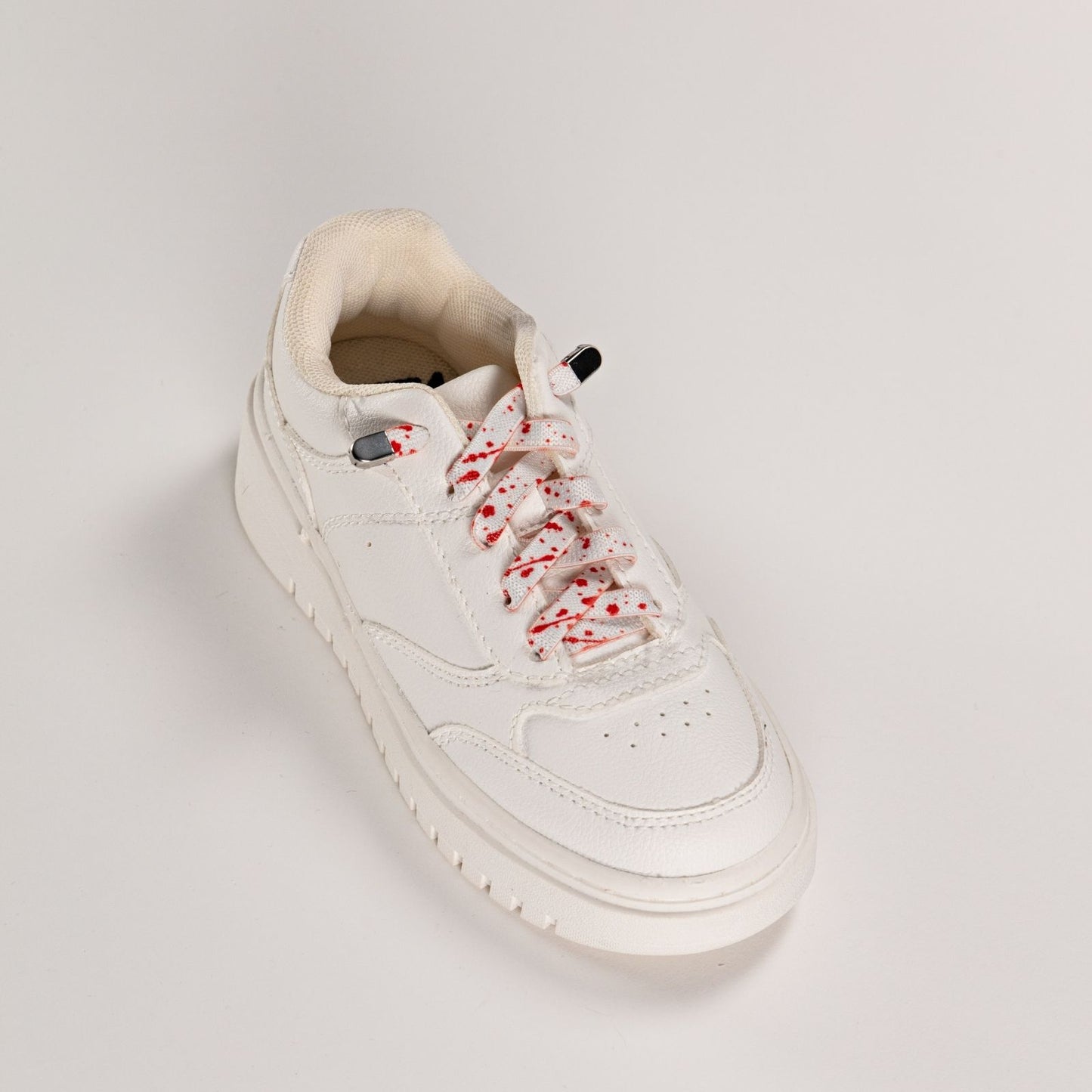 Red Dash on White