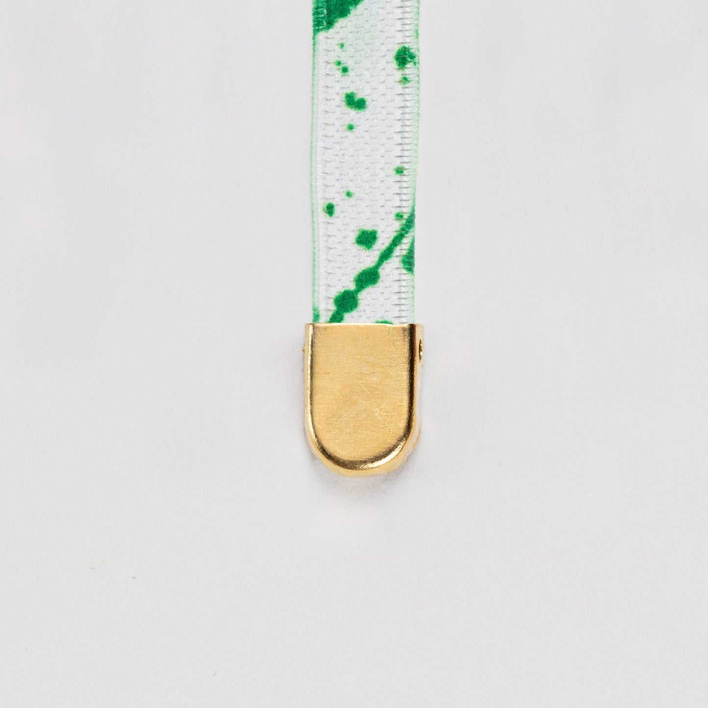 Green Dash on White