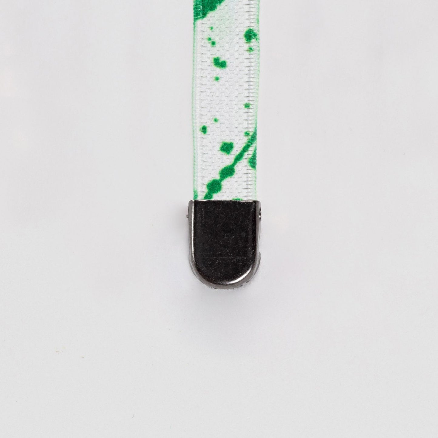 Green Dash on White