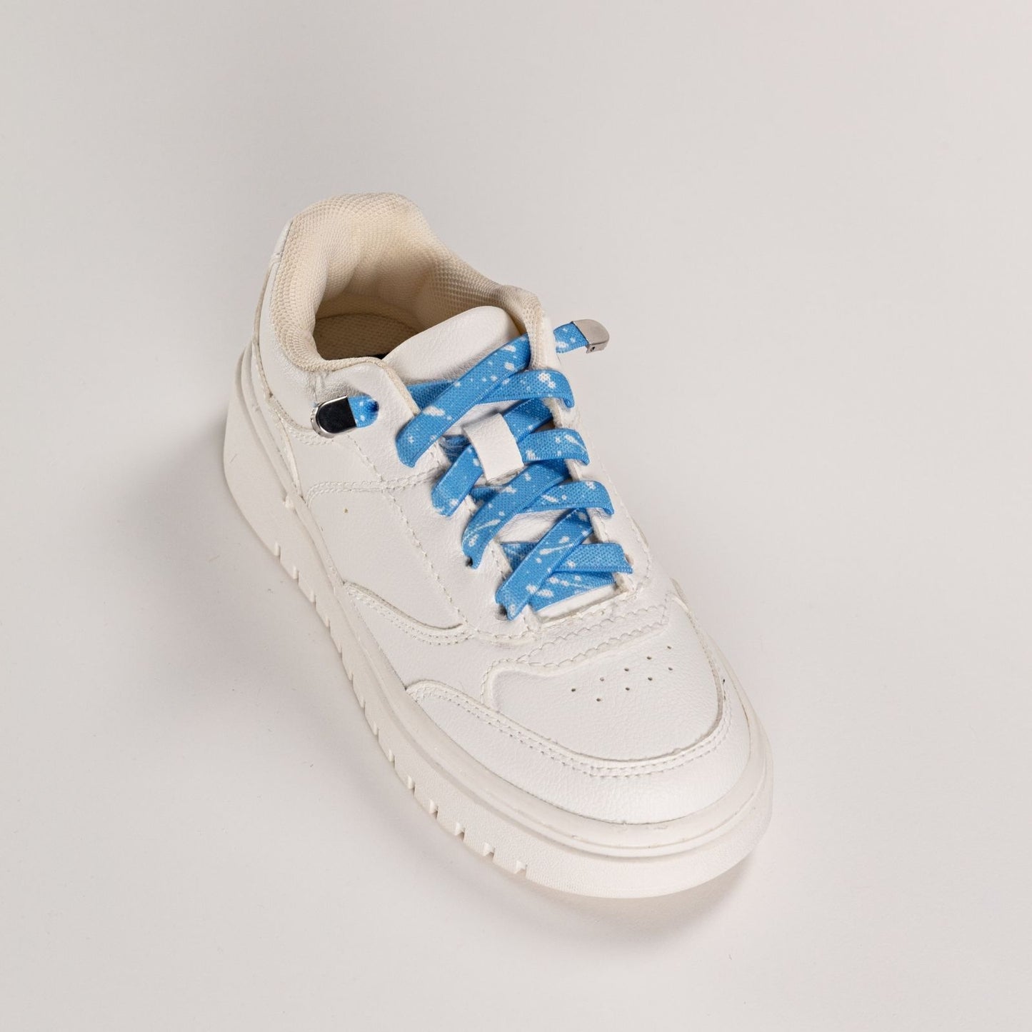 White Dash on Light Blue