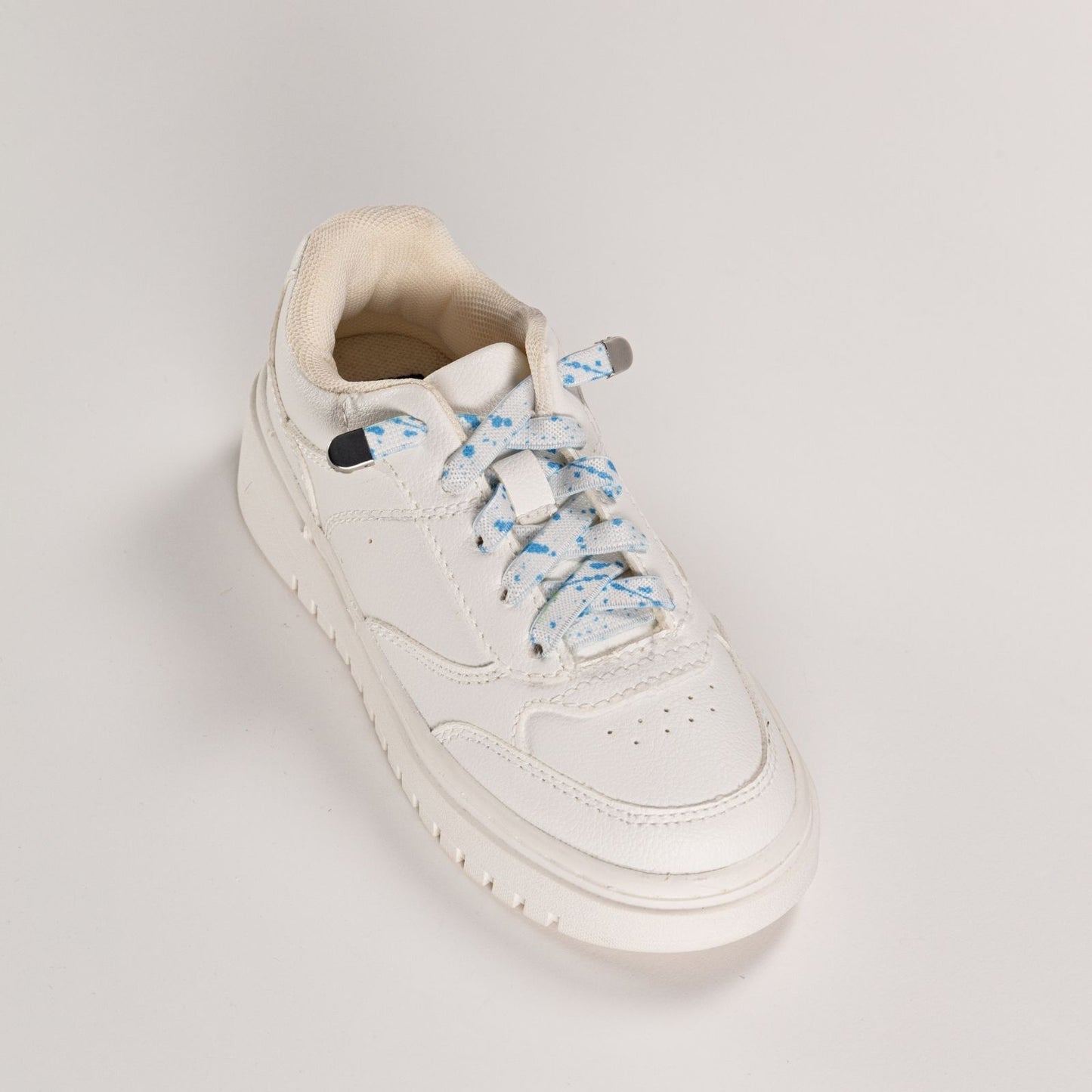 Light Blue Dash on White