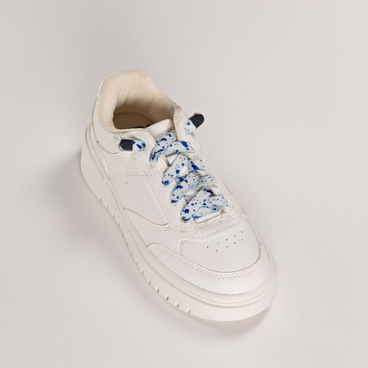 Blue Dash on White