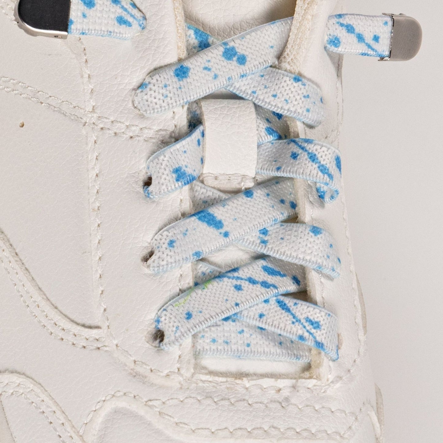 Light Blue Dash on White