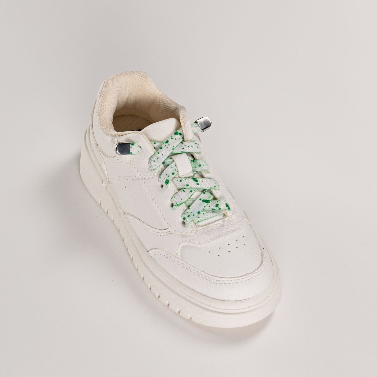 Green Dash on White